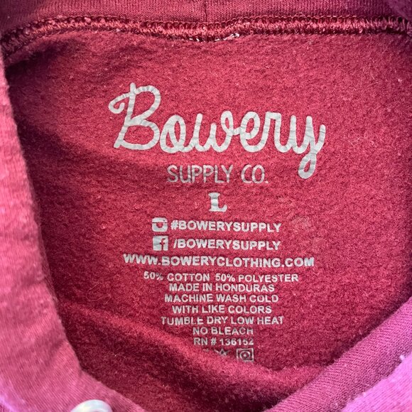 Unisex Bowery Burgundy/Red Hoodie - L - Picture 6 of 6